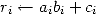 r <--  a b + c
 i    i i   i
